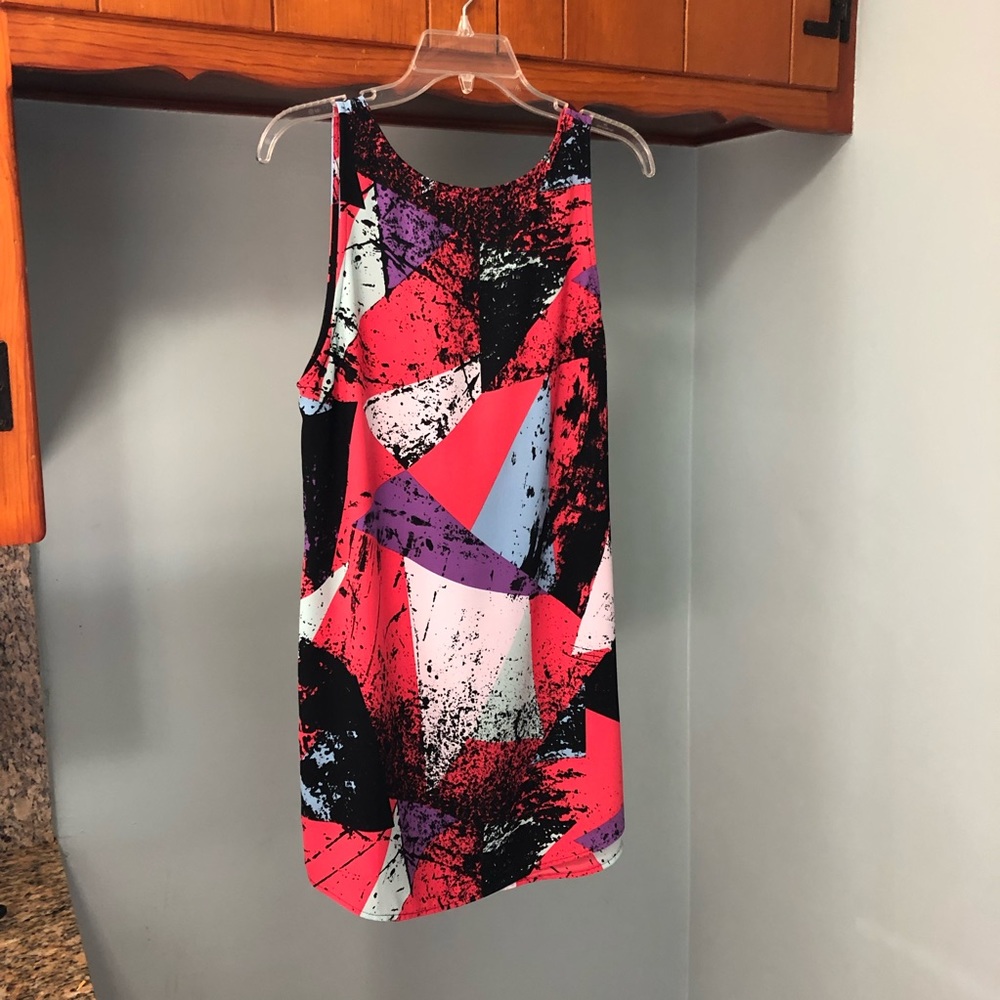 Leith Paint Splatter Print Tank Dress